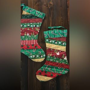 2 vintage Christmas stockings